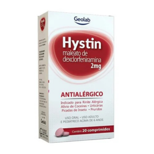 HYSTIN 2MG COM 20 COMPRIMIDOS